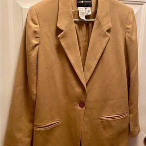 Timeless, Classic -camel color, oversized 100% Wool Blazer